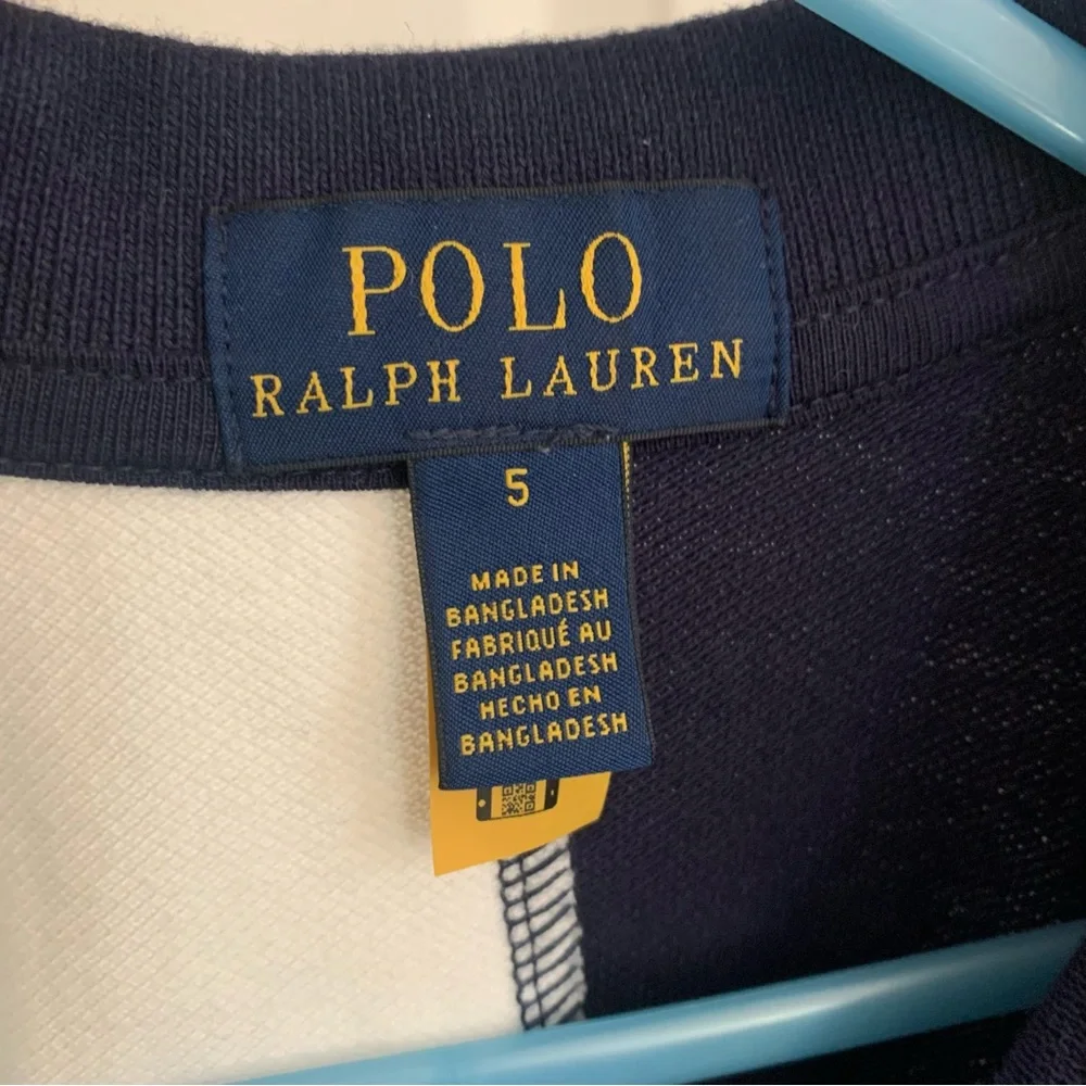 Ralph Lauren Kids Polo Color Block Rugby‎ Shirt Size 5